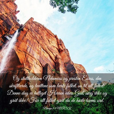 Picture 03 - Nehemja 8:9 NORSK - Og stattholderen Nehemias og presten Esras, den - Bible Verse Picture