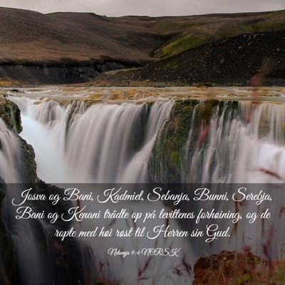 Picture 03 - Nehemja 9:4 NORSK - Josva og Bani, Kadmiel, Sebanja, Bunni, Serebja, - Bible Verse Picture