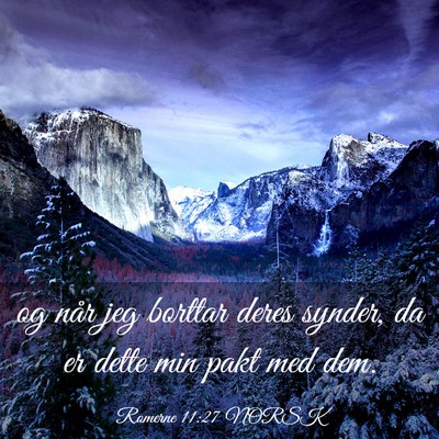 Picture 03 - Romerne 11:27 NORSK - og når jeg borttar deres synder, da er dette min - Bible Verse Picture