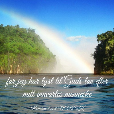Picture 03 - Romerne 7:22 NORSK - for jeg har lyst til Guds lov efter mitt - Bible Verse Picture