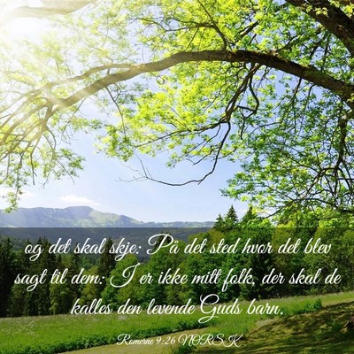 Picture 03 - Romerne 9:26 NORSK - og det skal skje: På det sted hvor det blev sagt - Bible Verse Picture