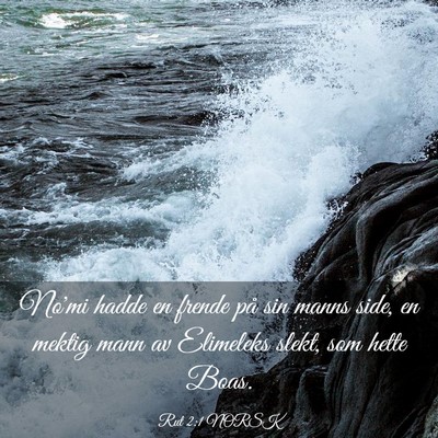 Picture 03 - Rut 2:1 NORSK - No'mi hadde en frende på sin manns side, en - Bible Verse Picture