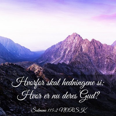 Picture 03 - Salmene 115:2 NORSK - Hvorfor skal hedningene si: Hvor er nu deres - Bible Verse Picture