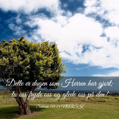 Picture 03 - Salmene 118:24 NORSK - Dette er dagen som Herren har gjort; la oss fryde - Bible Verse Picture