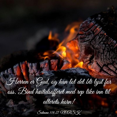 Picture 03 - Salmene 118:27 NORSK - Herren er Gud, og han lot det bli lyst for oss. - Bible Verse Picture