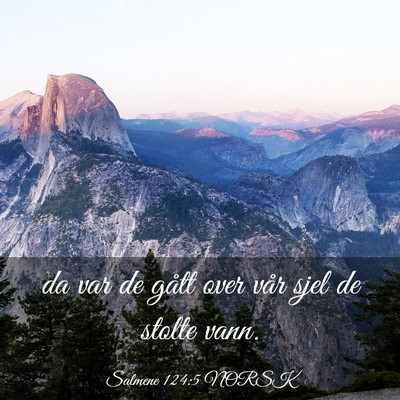 Picture 03 - Salmene 124:5 NORSK - da var de gått over vår sjel de stolte - Bible Verse Picture