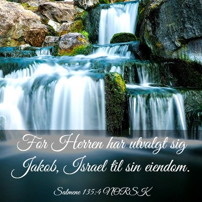 Picture 03 - Salmene 135:4 NORSK - For Herren har utvalgt sig Jakob, Israel til sin - Bible Verse Picture