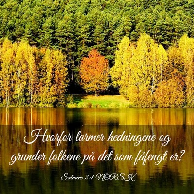 Picture 03 - Salmene 2:1 NORSK - Hvorfor larmer hedningene og grunder folkene på - Bible Verse Picture