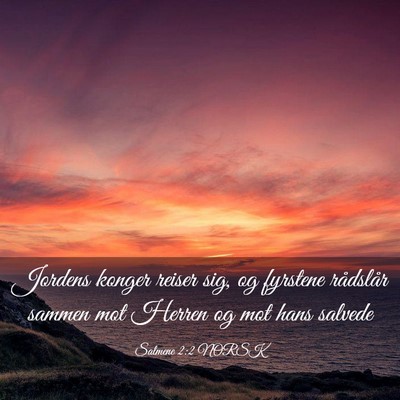Picture 03 - Salmene 2:2 NORSK - Jordens konger reiser sig, og fyrstene rådslår - Bible Verse Picture
