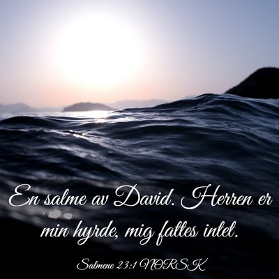 Picture 03 - Salmene 23:1 NORSK - En salme av David. Herren er min hyrde, mig - Bible Verse Picture