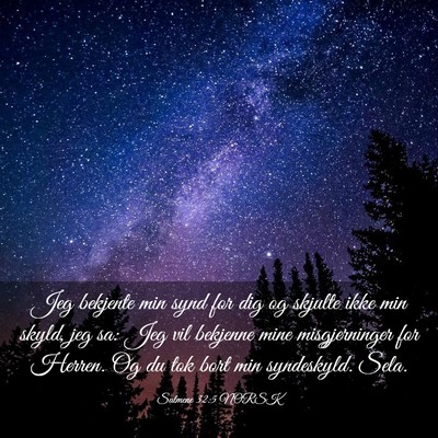 Picture 03 - Salmene 32:5 NORSK - Jeg bekjente min synd for dig og skjulte ikke min - Bible Verse Picture