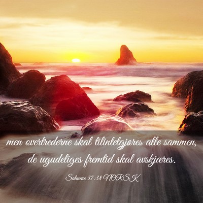 Picture 03 - Salmene 37:38 NORSK - men overtrederne skal tilintetgjøres alle - Bible Verse Picture