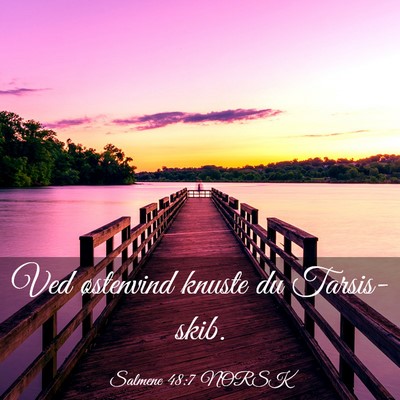Picture 03 - Salmene 48:7 NORSK - Ved østenvind knuste du - Bible Verse Picture