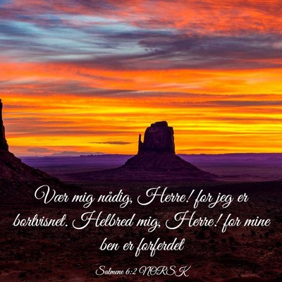 Picture 03 - Salmene 6:2 NORSK - Vær mig nådig, Herre! for jeg er bortvisnet. - Bible Verse Picture