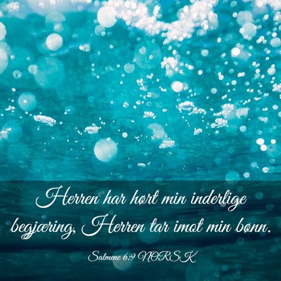Picture 03 - Salmene 6:9 NORSK - Herren har hørt min inderlige begjæring, Herren - Bible Verse Picture