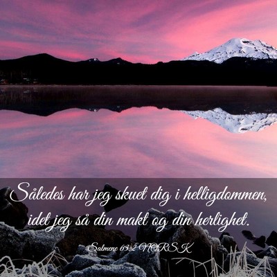 Picture 03 - Salmene 63:2 NORSK - Således har jeg skuet dig i helligdommen, idet - Bible Verse Picture