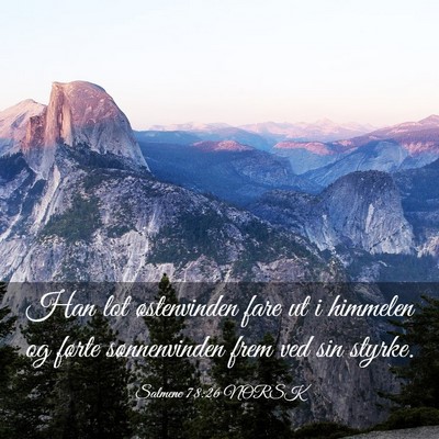 Picture 03 - Salmene 78:26 NORSK - Han lot østenvinden fare ut i himmelen og førte - Bible Verse Picture