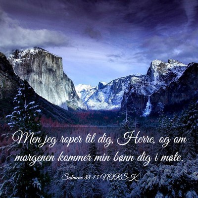 Picture 03 - Salmene 88:13 NORSK - Men jeg roper til dig, Herre, og om morgenen - Bible Verse Picture