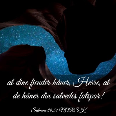 Picture 03 - Salmene 89:51 NORSK - at dine fiender håner, Herre, at de håner din - Bible Verse Picture