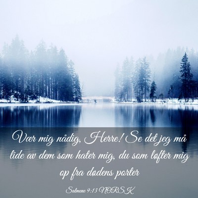 Picture 03 - Salmene 9:13 NORSK - Vær mig nådig, Herre! Se det jeg må lide av - Bible Verse Picture