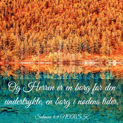 Picture 03 - Salmene 9:9 NORSK - Og Herren er en borg for den undertrykte, en borg - Bible Verse Picture