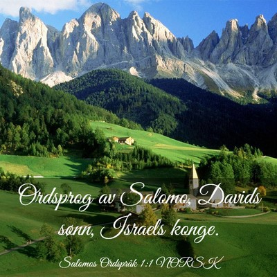 Picture 03 - Salomos Ordspråk 1:1 NORSK - Ordsprog av Salomo, Davids sønn, Israels - Bible Verse Picture