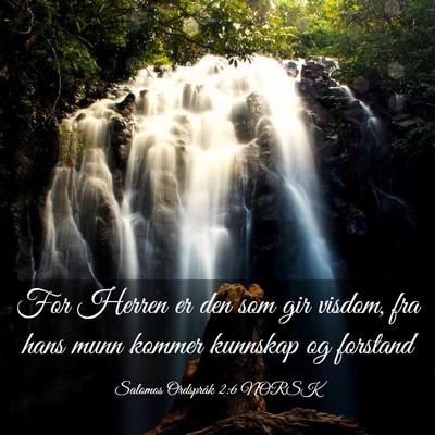 Picture 03 - Salomos Ordspråk 2:6 NORSK - For Herren er den som gir visdom, fra hans munn - Bible Verse Picture