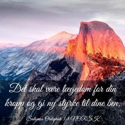 Picture 03 - Salomos Ordspråk 3:8 NORSK - Det skal være lægedom for din kropp og gi ny - Bible Verse Picture