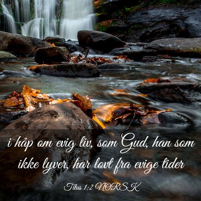Picture 03 - Titus 1:2 NORSK - i håp om evig liv, som Gud, han som ikke lyver, - Bible Verse Picture