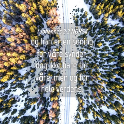 Picture 04 - 1 Johannes 2:2 NORSK - og han er en soning for våre synder, dog ikke - Bible Verse Picture