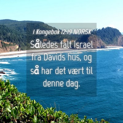Picture 04 - 1 Kongebok 12:19 NORSK - Således falt Israel fra Davids hus, og så har - Bible Verse Picture
