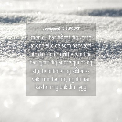 Picture 04 - 1 Kongebok 14:9 NORSK - men du har båret dig verre at enn alle de som - Bible Verse Picture