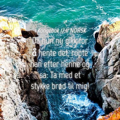 Picture 04 - 1 Kongebok 17:11 NORSK - Da hun nu gikk for å hente det, ropte han efter - Bible Verse Picture