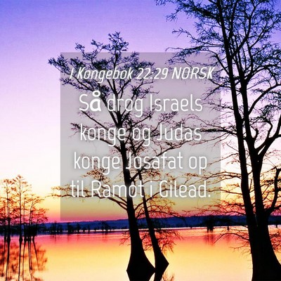 Picture 04 - 1 Kongebok 22:29 NORSK - Så drog Israels konge og Judas konge Josafat op - Bible Verse Picture