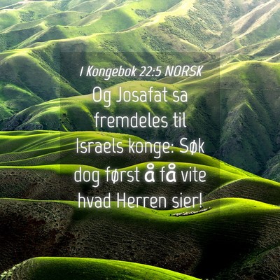 Picture 04 - 1 Kongebok 22:5 NORSK - Og Josafat sa fremdeles til Israels konge: Søk - Bible Verse Picture