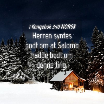 Picture 04 - 1 Kongebok 3:10 NORSK - Herren syntes godt om at Salomo hadde bedt om - Bible Verse Picture