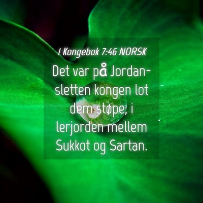 Picture 04 - 1 Kongebok 7:46 NORSK - Det var på Jordan-sletten kongen lot dem støpe, - Bible Verse Picture