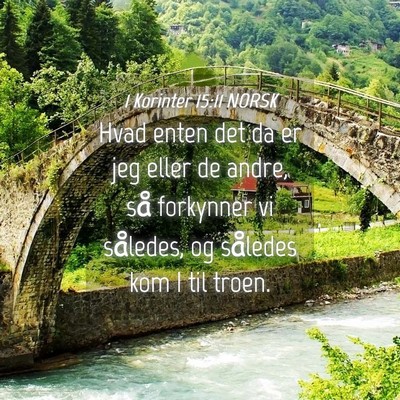 Picture 04 - 1 Korinter 15:11 NORSK - Hvad enten det da er jeg eller de andre, så - Bible Verse Picture