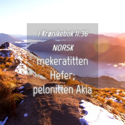 Picture 04 - 1 Krønikebok 11:36 NORSK - mekeratitten Hefer; pelonitten - Bible Verse Picture