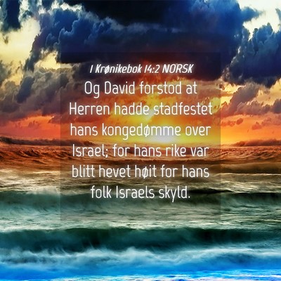 Picture 04 - 1 Krønikebok 14:2 NORSK - Og David forstod at Herren hadde stadfestet hans - Bible Verse Picture