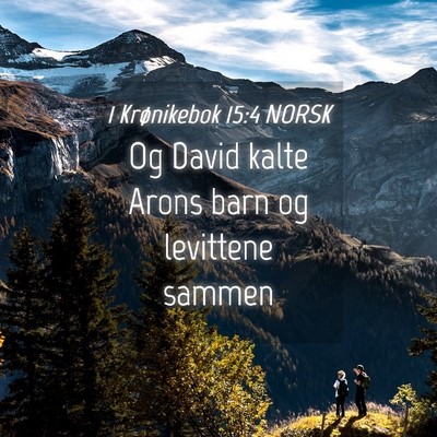 Picture 04 - 1 Krønikebok 15:4 NORSK - Og David kalte Arons barn og levittene - Bible Verse Picture