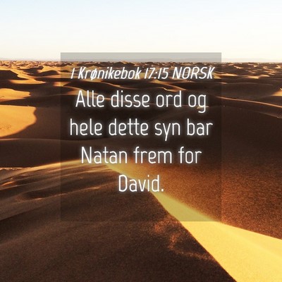 Picture 04 - 1 Krønikebok 17:15 NORSK - Alle disse ord og hele dette syn bar Natan frem - Bible Verse Picture