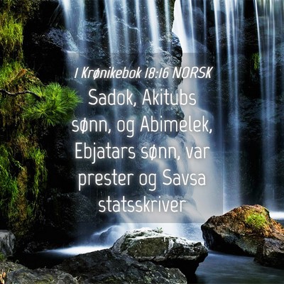 Picture 04 - 1 Krønikebok 18:16 NORSK - Sadok, Akitubs sønn, og Abimelek, Ebjatars - Bible Verse Picture