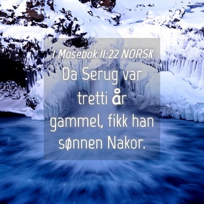 Picture 04 - 1 Mosebok 11:22 NORSK - Da Serug var tretti år gammel, fikk han sønnen - Bible Verse Picture