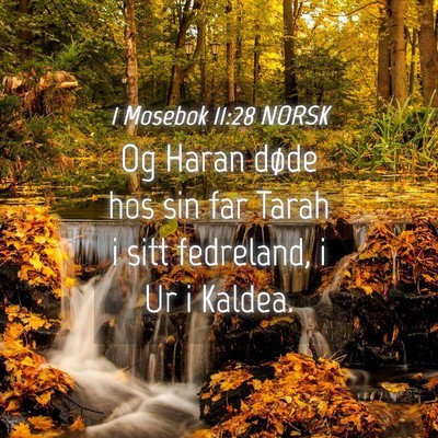 Picture 04 - 1 Mosebok 11:28 NORSK - Og Haran døde hos sin far Tarah i sitt - Bible Verse Picture