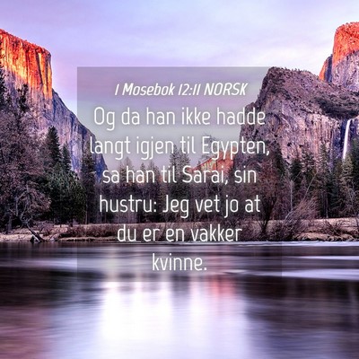 Picture 04 - 1 Mosebok 12:11 NORSK - Og da han ikke hadde langt igjen til Egypten, sa - Bible Verse Picture