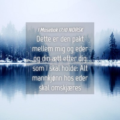 Picture 04 - 1 Mosebok 17:10 NORSK - Dette er den pakt mellem mig og eder og din ætt - Bible Verse Picture