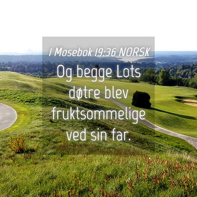 Picture 04 - 1 Mosebok 19:36 NORSK - Og begge Lots døtre blev fruktsommelige ved sin - Bible Verse Picture