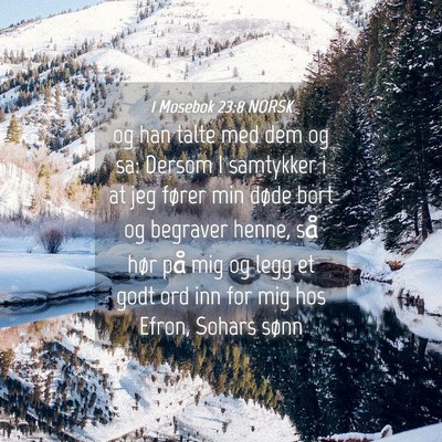 Picture 04 - 1 Mosebok 23:8 NORSK - og han talte med dem og sa: Dersom I samtykker i - Bible Verse Picture