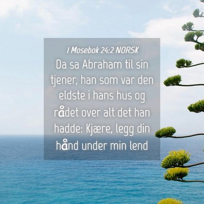 Picture 04 - 1 Mosebok 24:2 NORSK - Da sa Abraham til sin tjener, han som var den - Bible Verse Picture